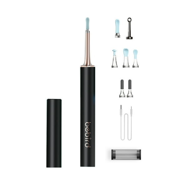 Removedor de cera para los oídos Limpiador de oídos Limpiador de cera para los oídos fácil Limpiador de seguridad Salón para el hogar Herramientas para el cuidado del cuerpo Limpiar negro sidaley HA011374-01