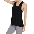 thumbnail image 3 of sususu Women's Workout Tops Racerback Athletic Tank Tops Sleeveless Loose Fit Yoga Running Gym Shirts for Women Black L, 3 of 6