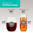 thumbnail image 6 of Rowdy Crowd Unbreakable Tritan Plastic Glasses Set of 8 - Wine Tumblers & Champagne Flutes - BPA-Free Dishwasher Safe, 6 of 10