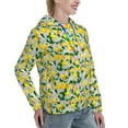 thumbnail image 2 of Yiaed Lemon1 Print Womens Casual Hoodies Crew Neck Long Sleeve Sweatshirts With Pocket Pullover Tops Women's Hooded Sweatshirt-XX-Large, 2 of 5