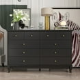 thumbnail image 3 of Oxylife Wooden 10 Drawer Dresser, Chest of Drawers Storage Cabinet for Bedroom Closet, Black, 3 of 6