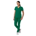 thumbnail image 5 of Adar Addition Go-Basic Scrub Set For Women - Slim V-Neck Scrub Top & Skinny Cargo Scrub Pants - A9200 - Hunter Green - M, 5 of 7