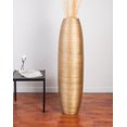 thumbnail image 6 of Leewadee Large Gold Home Decor Floor Vase - Wooden 41 inch Tall Farmhouse Decor Flower Holder For Fake Plant And Pampas Grass, 6 of 7