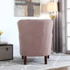 Button Tufted Accent Chair with Nailhead, Brown Color