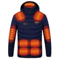 thumbnail image 2 of guisaled Heated Jacket for Men, Mens Heated Jackets 4 Heating Levels 21 Heating Zones Soft Shell Hooded Windproof Heated Coat, 2 of 8
