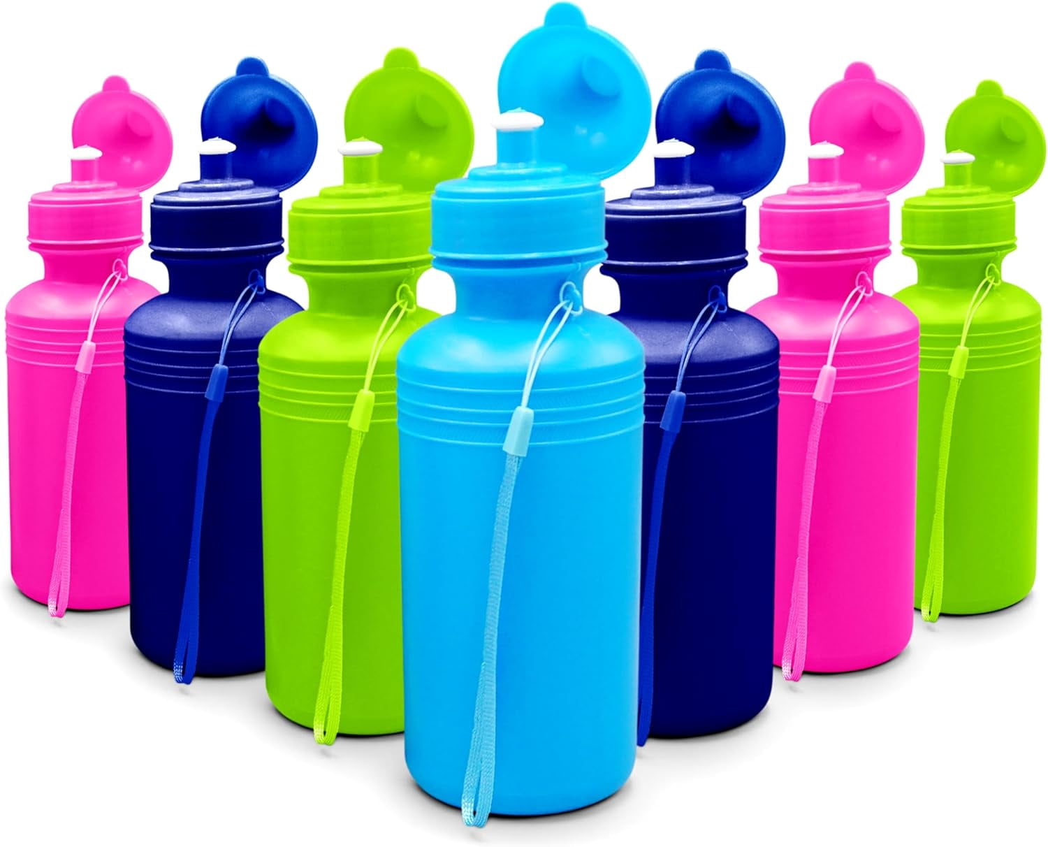 4E's Novelty Reusable Water Bottle for Kids & Adults, BPA-Free, Leakproof, Ideal for School & Sports, 18oz