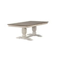 thumbnail image 4 of Iconic Furniture  42 x 64 x 82 in. Double Pedestal Transitional Ladder Back Side Chair Dining Set with Ash & Stormy White Finish - 5 Piece, 4 of 5