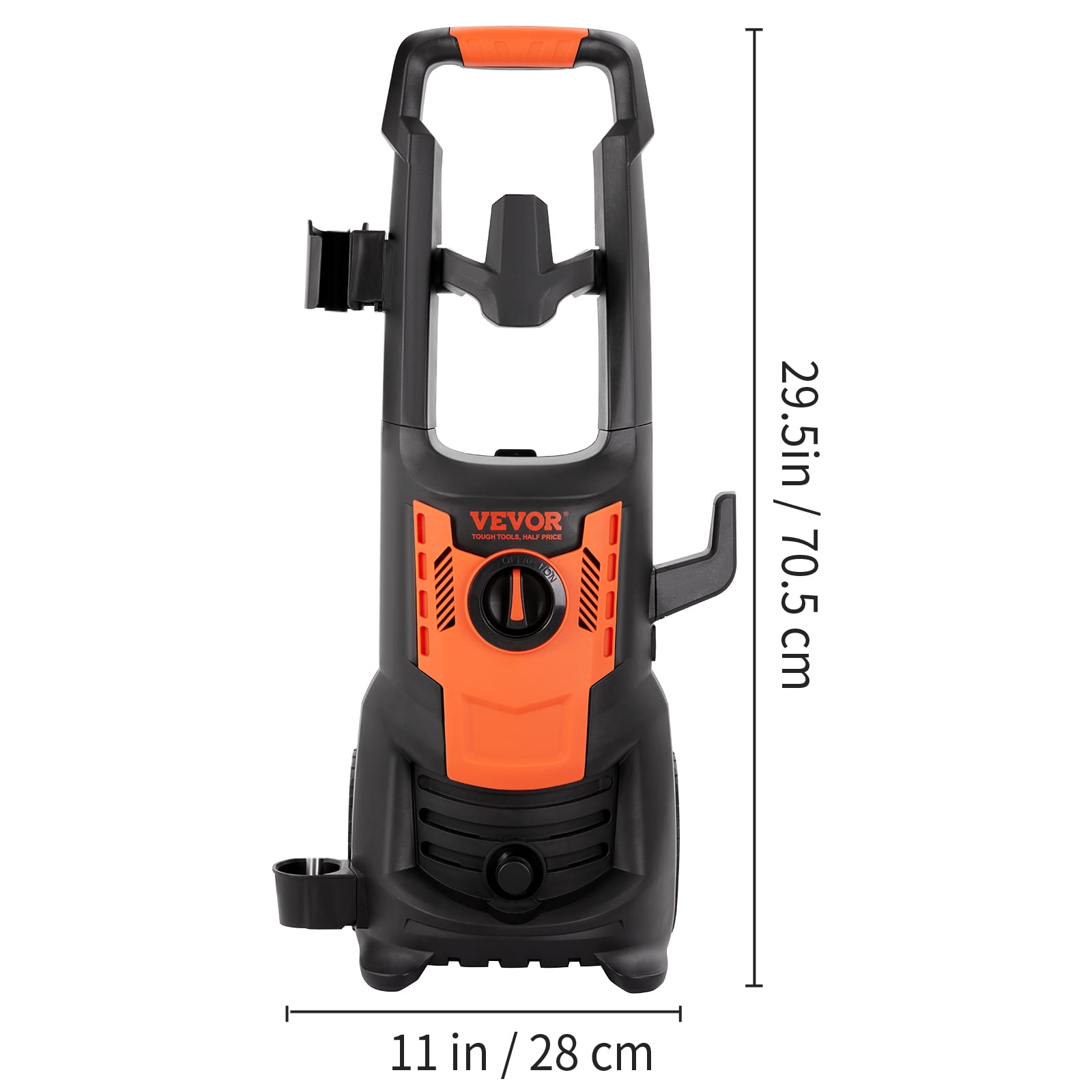 VEVOR Electric Pressure Washer, 2150 PSI, Max. 1.8 GPM Power Washer w/ 26 ft Hose & Reel, 4 Quick Connect Nozzles, Foam Cannon, Portable to Clean Patios, Cars, Fences, Driveways, ETL Listed
