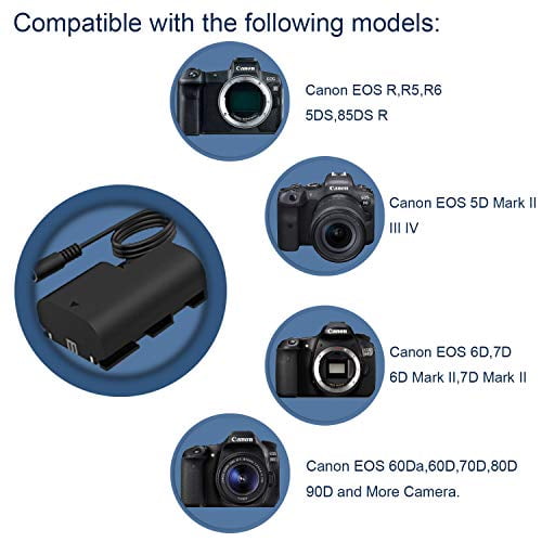 F1tp Ack E6 Ac Power Adapter Dr E6 Dummy Battery Kit For Canon Eos R R5