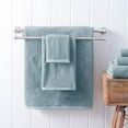 thumbnail image 3 of Welhome Franklin 100% Cotton Textured Towel (Dusty Blue) - Set of 6 - Highly Absorbent - Combed Cotton - Durable - Low Lint - 600 GSM - Machine Washable : 2 Bath Towels - 2 Hand Towels - 2 Wash Towels, 3 of 3