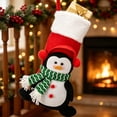 thumbnail image 4 of 3D Plush Christmas Stockings, Stockings for Family, Embroided, Xmas Character for Family Holiday Christmas Party Decorations, 4 of 5