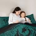 thumbnail image 5 of Castle Fairy Boys Girls Magical Dragon Full Size Comforter Sets,Gothic Style Bedding Sets, 5 of 8