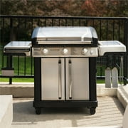 Blackstone Pro Series Outdoor Griddle, 28 Inch XL 3-Burner Flat Top Grill with Cabinet, Stainless Steel
