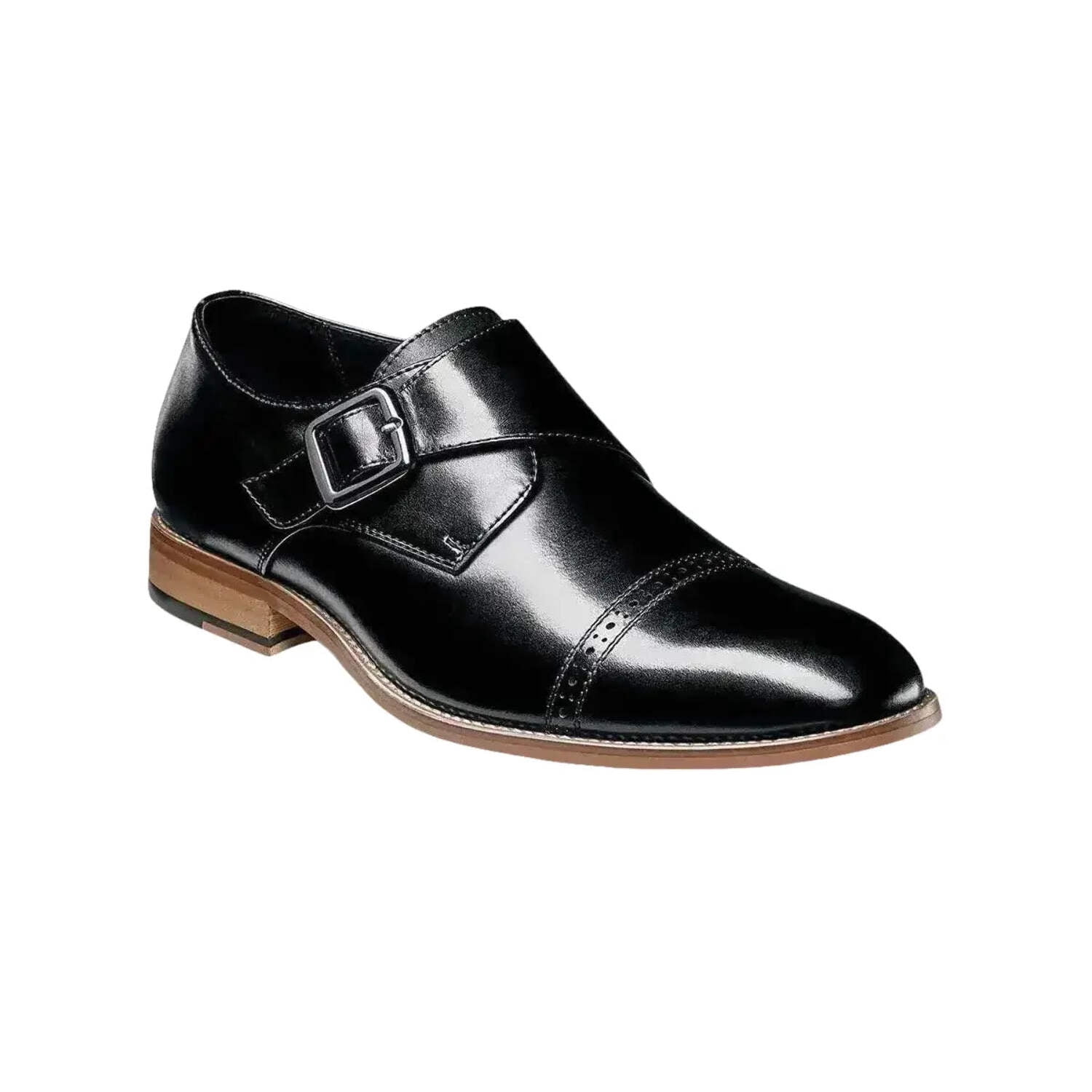 25066,Stacy Adams Leather Shoes Dickinson Cap Toe Lace up 