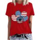 thumbnail image 1 of Blusas de Manga Corta para las Mujeres Divertido Impreso Cuello Redondo Tee, Vintage Humor Gráfico Blusas de Primavera para las Mujeres, 1 of 4