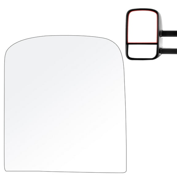 ECCPP Towing Mirror Glass Replacement for 1988-1998 For Chevy/For GMC C1500/K1500 1988-2000 For Chevy/For GMC C2500/K2500/K3500 1988-2001 For Chevy C3500 Right Side Upper Flat Glass Tow Mirror Glass