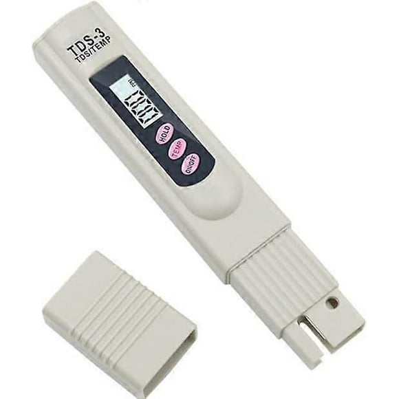 Portable Digital LCD TDS-3 Drinking Water Meter Tester Water Quality Meter Pen Temperature and PPM Water Purity Tester 0-9990 PPM Drinking Water Hydro