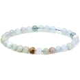 thumbnail image 1 of Bracelet Extensible Perles Rondes 6mm Pierre Précieuse Aquamarine Multicolore Naturelle 7 Pouces Unisexe, 1 of 4