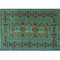 thumbnail image 1 of Ahgly Company Indoor Rectangle Persian Turquoise Blue Traditional Area Rugs, 2' x 3', 1 of 4