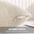thumbnail image 3 of JIATER Pack of 2 Throw Pillow Covers Soft Decorative Pillow Covers,18x18,Beige, 3 of 6