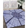 thumbnail image 3 of Ahgly Company Tapis d'Intérieur Lavable en Machine Carré Transitionnel Violet Pervenche Profond, 7 Pieds Carré, 3 of 7