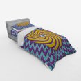 thumbnail image 3 of Vintage Duvet Cover Set, Third Eye Inside Hypnotic Spiral Circles Trippy Lines Mystic Hippie Boho, Bedding Set with Shams and Fitted Sheet, 3 Sizes, by Ambesonne, 3 of 3