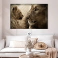 thumbnail image 2 of Elephant Stock Lion And His Cub Wall Art - Horizontal Canvas Wall Art - Living Room Wall Decor - Animal Canvas - Black And Brown Decor - 51" x 34", 2 of 8