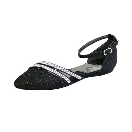 

FUZZY Hallie Women s Wide Width Pointed Toe Dress Flats