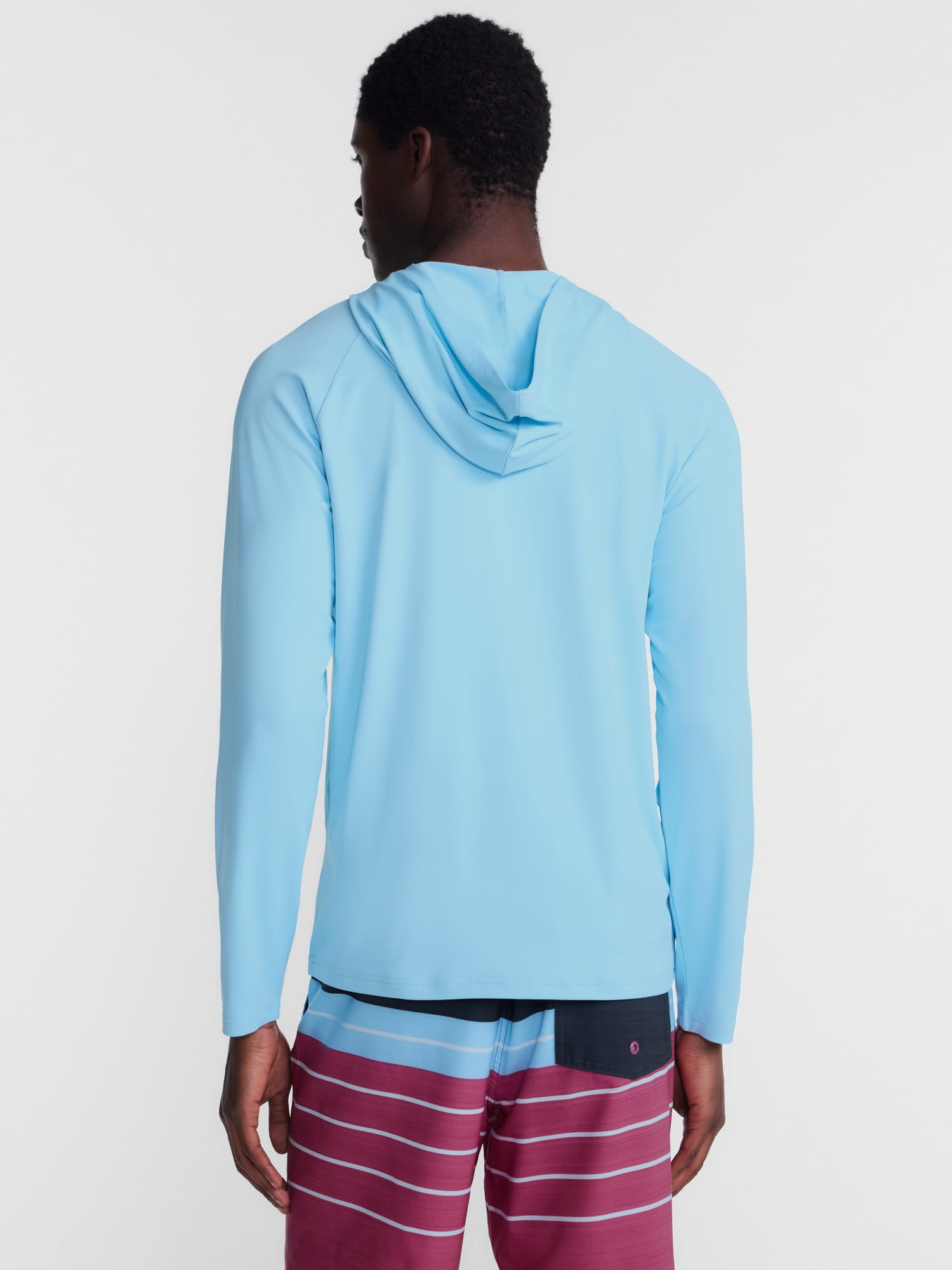 George Men's and Big Men's Hooded Sun Shirt with Long Sleeves, UPF 50+, Sizes S-3XL