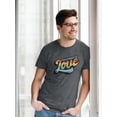 thumbnail image 2 of Celebrate Love Rainbow Text T-Shirt Men -Smartprints Designs, Male Large, 2 of 4