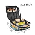 thumbnail image 3 of FORMRS Travel Makeup Bag Large Capacity Train Case Cosmetic Organizer with Adjustable Dividers, Boho Style Sun, 3 of 8