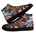 thumbnail image 4 of Cockfighting Gamefowl American High Top Canvas Shoes Sneakers Black Size 10, 4 of 7