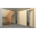 thumbnail image 3 of Invisible Solid Hidden Door with Handle | Planum 0010 Light Oak with Black Hidden Frame 24" x 80" Right-hand Inswing Black Frame | Concealed Hinges Lock Handle | Modern Frameless Doors, 3 of 6