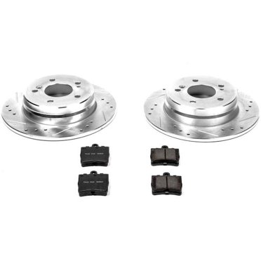 Rear Brake Pad and Rotor Kit - Compatible with 1998 - 2004 Mercedes-Benz SLK230 1999 2000 2001 2002 2003
