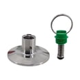 thumbnail image 1 of DimyFew Ball Convert Lid 1.5 Inch Clamp End Cap with Pull Ring PRV Homebrew Cap Pressure Relief Valve Replacement 304 Stainless Steel Fitting Home Brew Connector End Cap Plate DIY Brew 65psi, 1 of 8