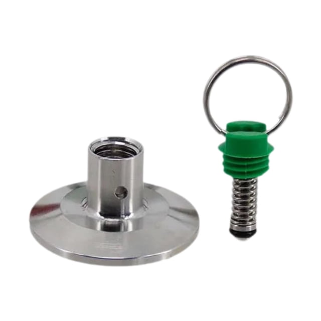 DimyFew Ball Convert Lid 1.5 Inch Clamp End Cap with Pull Ring PRV Homebrew Cap Pressure Relief Valve Replacement 304 Stainless Steel Fitting Home Brew Connector End Cap Plate DIY Brew 65psi