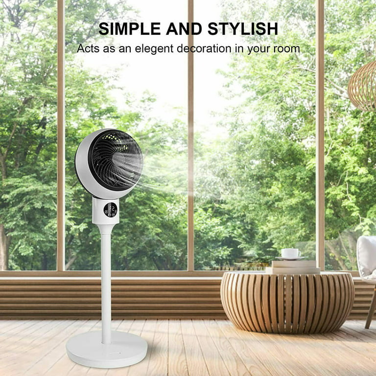 Simple 7 Oscillating Air Circulator Pedestal Fan, Portable Desk Table Floor Standing Fan with RC, 3 Speeds,White - Walmart.com