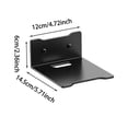 thumbnail image 2 of Wall Mounted Metal Floating Router Shelf Cable Hole Design Heavy Duty AV Storage Rack for Game Console DVD Player TV, 2 of 3