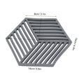 thumbnail image 4 of Manteles individuales para platos, 5 uds., salvamanteles de silicona, soportes hexagonales para ollas calientes, alfombrillas para sartenes calientes, funcionalidad versátil, 4 of 5
