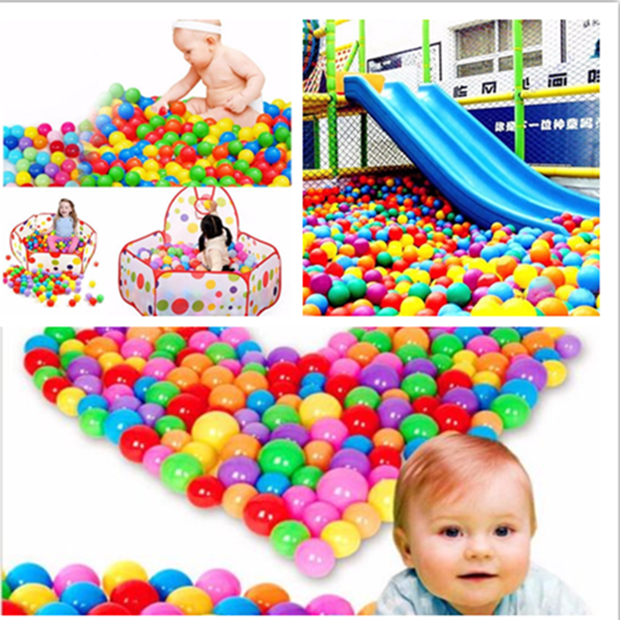 20/50/100PCS Kids 5.7cm Pit Balls Baby Toys Ocean Balls For Play Pool Fun Colorful Soft Plastic Ocean Ball