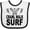 White and Black, variant on Inktastic Surfing Cute Crawl Walk Surf Boys or Girls Baby Bib