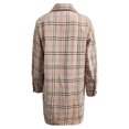 thumbnail image 5 of IROINID Veste Courte Décontractée pour Femmes, Surchemise à Carreaux avec Col Rabattu, Manches Longues, Kaki, 5 of 5