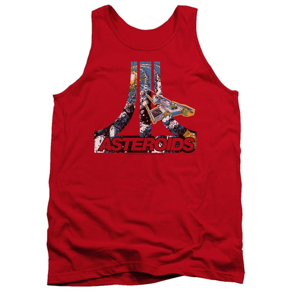Atari Asteroids Atari Adult Tank Top Red