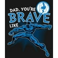 thumbnail image 2 of Girl's Marvel Dad You're Brave Like Black Panther  Graphic Tee Black Medium, 2 of 4