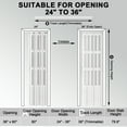 thumbnail image 3 of 38" x 80" 3-Lite Paneled PVC/Vinyl Accordion Door, 3 of 6
