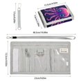 thumbnail image 3 of JIALIOU Nylon Trifold Card Wallet with ID Window Zipper Pocket for Men Women Teen Pixel Octopus, 3 of 7