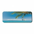 thumbnail image 1 of Nautical Computer Mouse Pad, Large Cruise Ship Heads to Tropical Sandy Beach Exotic Panorama Coastal Theme, Rectangle Non-Slip Rubber Mousepad Large, 31" x 12", Turquoise Green, by Ambesonne, 1 of 2
