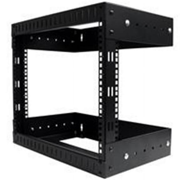 StarTech.com  8U Open Frame Wall Mount Equipment Rack Adjustable - Black