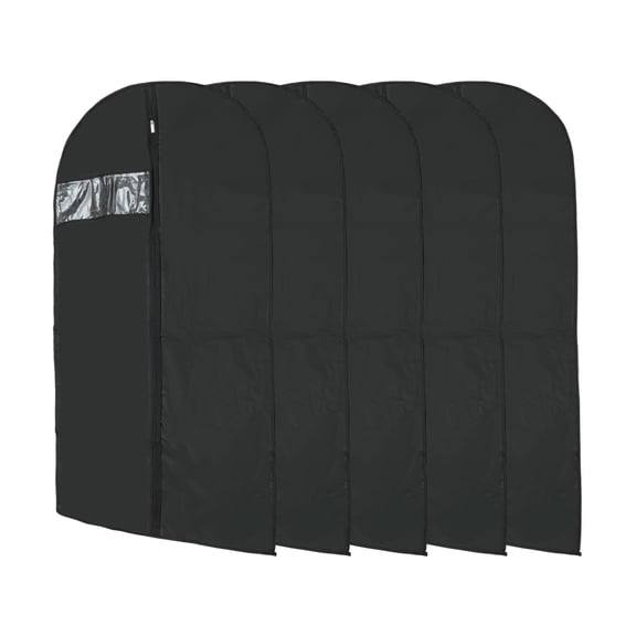 Dustproof Zipper Garment Bag 31.5"x23.62" Black 5 Pcs