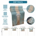 thumbnail image 6 of Coastal Jellyfish Table Runner 70 Inches, Summer Coral Ocean Vintage Wood Bed Runner Dresser Scarves Tabletop for Indoor Outdoor Parties/Ceremony/Banquet, 13" x 70", 6 of 9